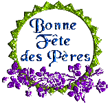 Gif animé bonne fête des pères fleurs